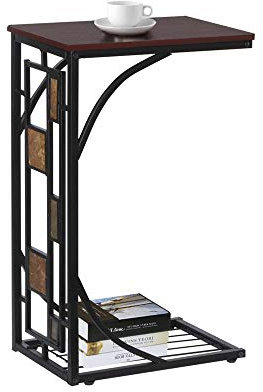Yaheetech Table d'Appoint à Café Bout de Canapé 21 x 30,5 x 53 cm Table Basse Vintage Petite Desserte pour Salon Jardin Terrasse