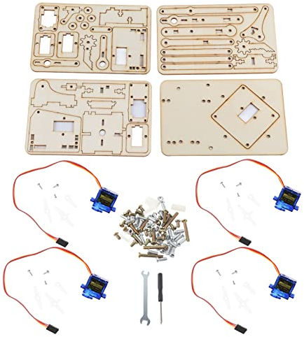 4 DOF Holz Holz Roboterarm Holz Roboter Mechanischer Arm sg90 Servo für Arduino Raspberry Pi