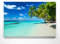 Atemberaubendes Bild Strand & Palmen am Meer - als 200x150cm große XXL Leinwand. Tolles Wandbild als Hintergrund und Deko für Wohnzimmer & Schlafzimmer. Fertig aufgespannt auf 4cm Holz-Keilrahmen