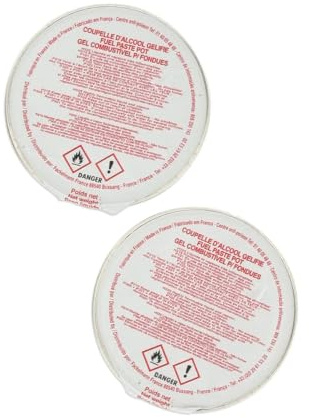 Fackelmann 502230 2-er Set Alkoholschale Gelified Alkohol Fondue, Alkohol, Aluminium, 9 cm