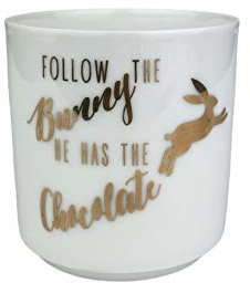 Deko/schwarz-weiß/klassisch/Ostern/Ostereier/Osterhasen/Auswahl/Osternest, Anzahl:1er Einzel, Auswahl:Teelicht Gold/weiß