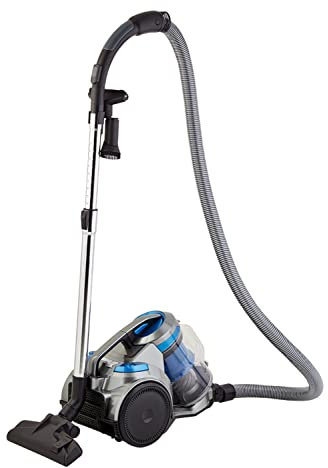 KHG Staubsauger BS-703OT in silberfarben/schwarz mit 700W, 3L Staubbehälter, Multi-Cyclon Technik, HEPA-Filterschutz, umschaltbare Bodendüse, Kombidüse, Energiesparmotor
