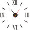 CENPEK Reloj de Pared Acrílico Digital Moderno - Números Romanos Grandes 3D, Decorativo Sin Marco para Hogar, Oficina, Dormitorio (Negro)