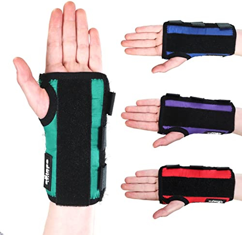 SOLACE BRACING Handgelenkbandage für Kinder, 4 lustige Farben, Verletzungen und mehr, Grün – Größe S – Rechtshänder