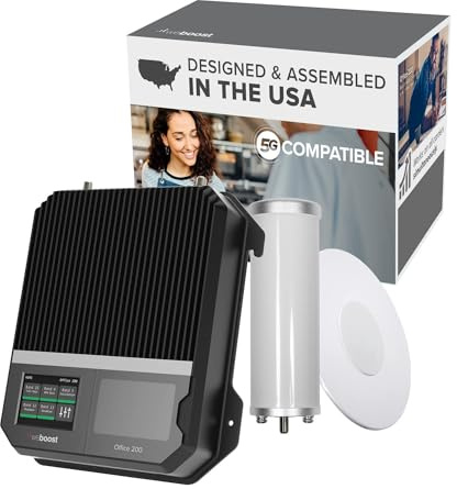 weBoost for Business Office 200 (75 Ohm) Cell Phone Signal Booster | 5G/4G LTE | 72 dB | DIY | All U.S Carriers - Verizon, AT&T, T-Mobile & More | Up to 10,000 sq ft | FCC Approved