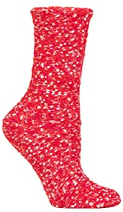 SockShop Wildfeet Ladies Boxed Popcorn Bed Socks Pack of 1 Bright Red 4-8