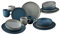 CreaTable, 21016, Serie Modern Scandic blue-grey, 16-teiliges Geschirrset, Kombiservice aus Steinzeug, spülmaschinen- und mikrowellengeeignet, Qualitätsproduktion