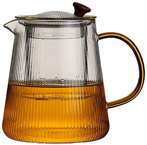 Teteras de vidrio, teteras de vidrio transparentes resistentes al calor, tetera de agua fría con filtro, tetera de flores, tetera de agua grande, teteras de vidrio plato de condimento ( Size : 1000 )