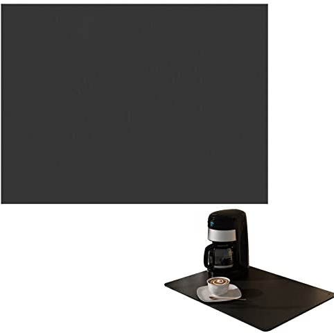 Kaffeemaschine Unterlage,Abtropfmatte Kaffeemaschine,Abtropfmatte Geschirr,Silikonmatte Rutschfeste Feuerfeste Tampermatte,Kaffeematte für Kaffeevollautomat Mikrowelle Backofen Toaster(L: 50 x 60 CM)