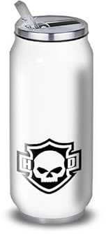SUPER FABRIQUE Trinkflasche aus Aluminium – Edelstahl (Thermoskanne 24 Stunden), wiederverwendbar, 330 ml bis 750 ml, Hommage, kompatibel mit Harley Davidson (Edelstahl, Dose M 500 ml)