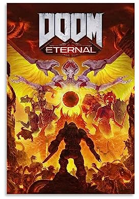 Game Doom Eternal 2 Leinwand-Poster, dekoratives Gemälde, Leinwand-Wandposter und Kunstdruck, modernes Familienschlafzimmer-Dekor-Poster, 20 x 30 cm