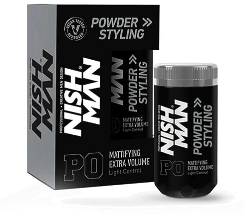 NISHMAN Poudre Coiffante P0 - Mattifying Extra Volume Light Control 20g - Boost Maximal de Volume et Texture - Poudre Coiffante Parfaite pour Fixation Flexible et Finition Mate