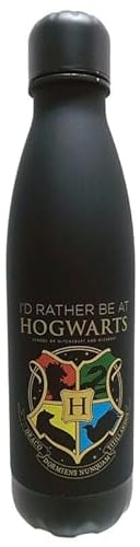 Borraccia da 650 ml H0gwarts Harry Potter, 26,5 cm, atossica, 100% plastica priva di BPA, colore nero, per sport, viaggi, attività all'aperto, esercizi, ciclismo, ufficio e palestra