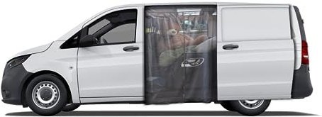 RVmonsterShop Moustiquaire magnétique pour Porte latérale de Camping-Car, Dimensions 150 × 110cm, Moustiquaires avec Fermeture Magnétique pour Caravanes, Camping-Cars et Fourgons(Petit)