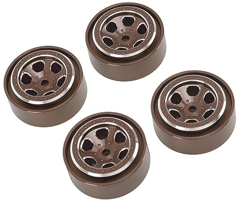 Felgennaben, 4 Stück, Verschleißfest, Verbesserte Balance, 6 Löcher, Lichtbeständig, Hochfeste 1,3-Zoll-Felge für TRX4M 1/18 RC Crawler (Bronze)