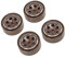 Felgennaben, 4 Stück, Verschleißfest, Verbesserte Balance, 6 Löcher, Lichtbeständig, Hochfeste 1,3-Zoll-Felge für TRX4M 1/18 RC Crawler (Bronze)