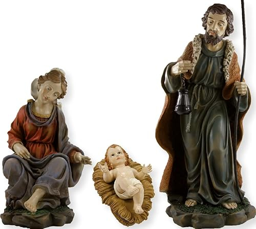 FADEDA 3X HL. Familie/Höhe:60 cm/handbemalt/detailgetreue Krippen Figuren - Weihnachten Tisch Dekoration Krippe Zubehör