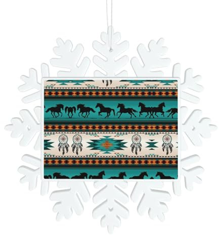 Pferde-Streifen-Muster, Weihnachts-Schneeflocken-Dekoration, Weihnachtsbaum, hängende Andenken, Weihnachtsschmuck, Weihnachtsanhänger