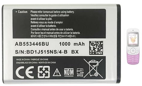 Aousavo AB553446BU Batterie de Rechange Compatible avec Galaxy GT S3030 S3110 B2100 Xplorer AB553446BE AB553446BU