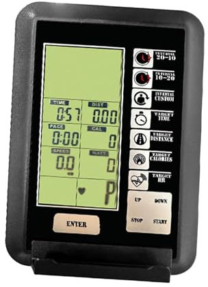 Perfeclan Air Bike Computer Computer Screen Cordless Fitness Equipment Meter for Treadmills Exercise Data Speed, With Heart Rate