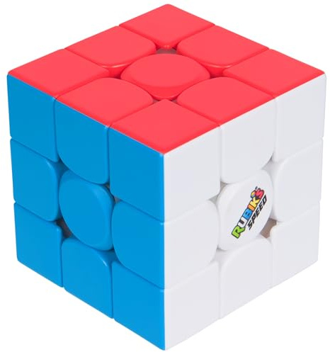 Rubik’s Cube, 3x3 Magnetic Speed Cube for Super Fast Solves, Twisting Fidget Toy, Challenging Brain Teaser & Sensory Puzzle for Adults, Teens, & Kids, for Ages 8 & Up