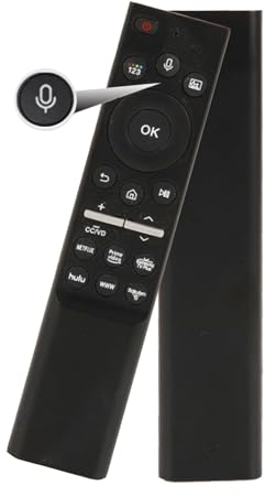 Universal Fernbedienung Bluetooth Sprachfernbedienung für Samsung Smart-TV LCD LED QLED OLED 4K UHD HDR Netflix Prime Video Rakuten-TV Schnellwahltaste