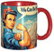 BROLEO Mug classique rouge en céramique pour cappuccino, latte, céréales, yaourt, lait, boissons chaudes ou froides, four à micro-ondes We Can Do It Picture