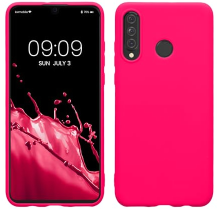 kwmobile Custodia Compatibile con Huawei P30 Lite Cover - Back Case per Smartphone in Silicone TPU - Protezione Gommata - rosa shocking