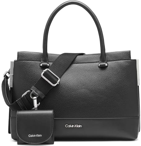 Calvin Klein Women's Bianca Triple Compartment Satchel Calvin Klein Bianca 3 Compartment Shoulder Bag