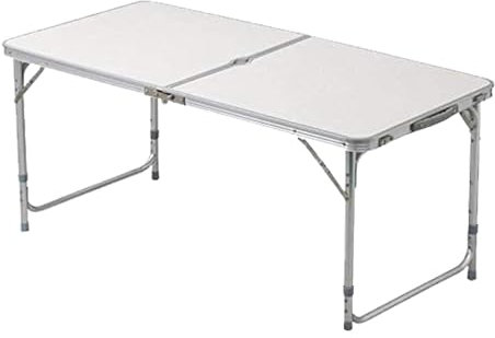 1ABOVE Multipurpose Camping Table for Outdoor Indoor Use for BBQ| Picnic| Garden| Office Parties Set in White Foldable Portable Design (4FT)