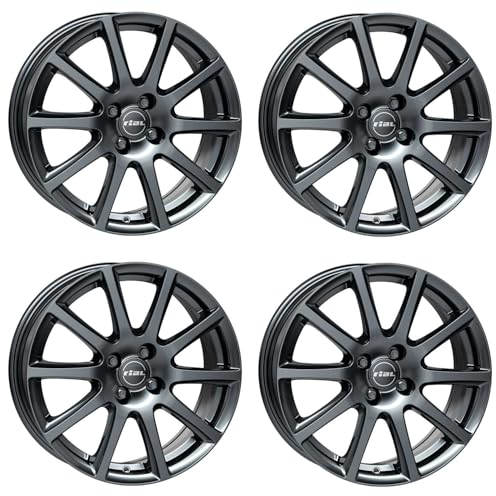4x Rial Felgen Alufelgen Milano 7.0Jx17 ET44 4x100 titanium kompatibel mit HONDA Jazz