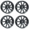 4x Rial Felgen Alufelgen Milano 7.0Jx17 ET44 4x100 titanium kompatibel mit HONDA Jazz