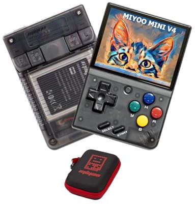 BuLuHAHA Miyo Mini V4 Retro Handheld Game Console 64GB TF Card,2.8“ IPS Display 750 * 560 Auflösung Tragbare Handheld Konsole mit 2000mAh Akku Linux System