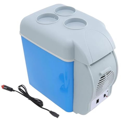 Wizvox RéFrigéRateur CongéLateur Portatif, 7.5L, Voiture 12v,Faible Bruit Mini Frigo Silencieux, Fonction Refroidissement Et Chauffage Mini Congelateur, RéFrigéRateur De Voiture pour Voyager