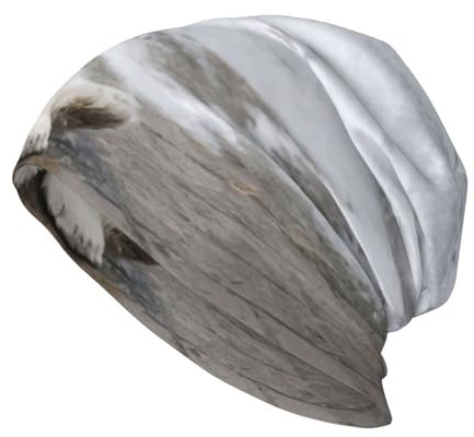 JEJEA Baby Mütze mit Eisbär-Aufdruck, warm, gestrickt, lässig, Totenkopfmütze, weich und hautfreundlich, für Männer und Frauen, Schwarz, Schwarz , Einheitsgröße