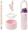 Ttpsry Set D'Accessoires Pour Bouilloire Électrique Avec Décoration Florale Protection Et Design Élégant Pour Votre Cuisine Accessoires De Haute Qualité Pour Bouilloire Électrique(Rosa/24oz)