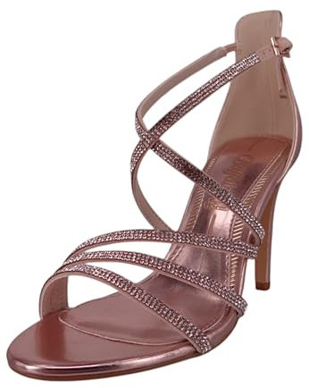 Buffalo Damen Riemchensandaletten/High Heels MAKAI 2 Rose Textil-Synthetik-Mix, Größe:39, Farbauswahl:bronze