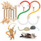 YADOBIG 10 Stück Katzenspielzeug 2 Beißseilen für Katzen, 6 Katzenminze Stick Spielzeug und 2 Katzenminze Maus Spielzeug, Interaktives Kauspielzeug Katze zur Zahnreinigung und zum Stressabbau（4 Typen）