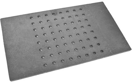 SEZAM Grille de poêle en fonte avec trous - Grille de four - Grille de cheminée en fonte - Compatible avec poêle de cheminée - Grille de four - Grille de four - Grille à charbon - Grille d'angle -