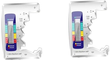 HOMSFOU 2St Batterietester akkulaubsauger batterieprüfer Batterietest-Tool auto spannungsmesser Universalwerkzeug tragbare batterieprüfung versorgung Batterieprüfgerät elektronisch Weiß
