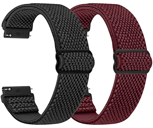 Dafean Tressé Bracelet Montre en Nylon pour 24mm 22mm 20mm 19mm 18mm bracelet Homme et Femme, Boucle Réglable Sangles Sport élastiques Bracelets de Montre de Remplacement