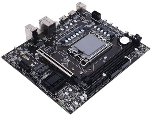 H610 Computer Gaming Motherboard, pour LGA 1700 Double Channel Micro ATX Motherboard, DDR4 M.2 Slot Sata3.0 PCIe 4 WiFi Gigabit LAN, Supports pour I3 I5 I7 I9 12e 13e 14e