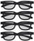 sourcing map 4pcs Polarized 3D Viewing Glasses, Passive Circular 3D Glasses for Anaglyph Movie Cinema Game TV Photo Projector Black
