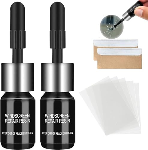 Nano-Windschutzscheiben-Reparaturset, Risse-Weg-Glasset, Glasreparaturflüssigkeit, harzbasiertes Spiegelreparaturset, Nano-Flüssigkeitsfüller zur Reparatur von Absplitterungen, Rissen, Sternrissen