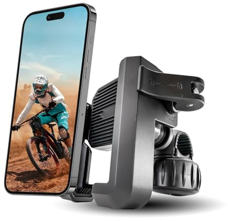 SPTSSWET Handyhalterung Motorrad & Fahrrad,Universal Halter | mit Vibrationsdämpfung & Schnellspanner 360° Drehbar für iPhone 17/16/15 Pro Max, 4.7-7.2 Zoll, für E-Scooter,MTB, Rennrad