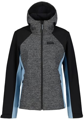 ICEPEAK Damen Softshelljacke Outdoorjacke Funktionsjacke Wanderjacke Beebe, Farbe:Schwarz, Artikel:-990 schwarz, Größe:44