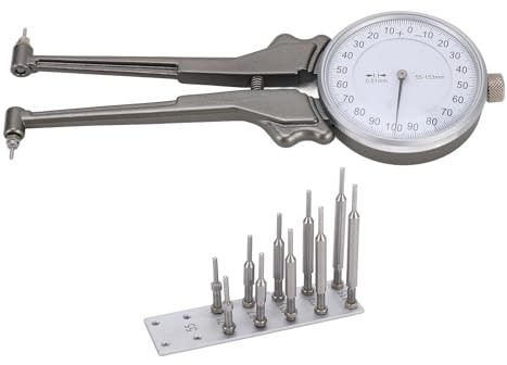 EIMSOAH Innenmessschieber, 55 Bis 153 Mm Messgeräte Innenmessschieber mit 10 Austauschbaren Köpfen für die Messung von Zylinderbohrung und Innendurchmesser