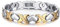 JewelryWe Schmuck Magnet Therapie Kugel Perle Perlen Edelstahl Armband Link Handgelenk Kette Silber Damen (Herz)