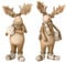 2 Stück Elch Figuren 13 cm Braun Weihnachten Dekoration