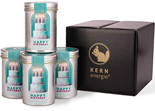 KERNenergie Nussmischung Geschenkset zum Geburtstag - Exklusive Nüsse Geschenkbox mit 4 Sorten - Ideal als Nuss Geschenkset - Für Genießer & Feinschmecker - Hochwertig verpackt - 230g